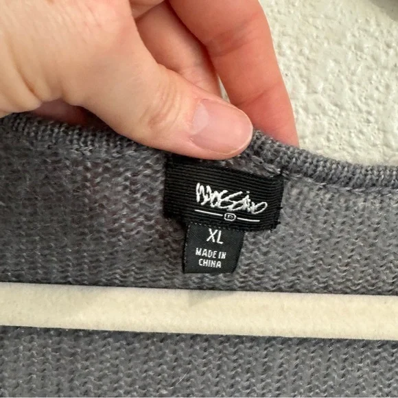 VTG Y2K Mossimo Womens XL Mohair Blend Front Tie Sequin Ribbon‎ Cardigan Preppy - Picture 7 of 11